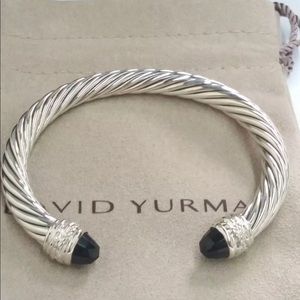 David Yurman Onyx crossover bracelet w/diamonds